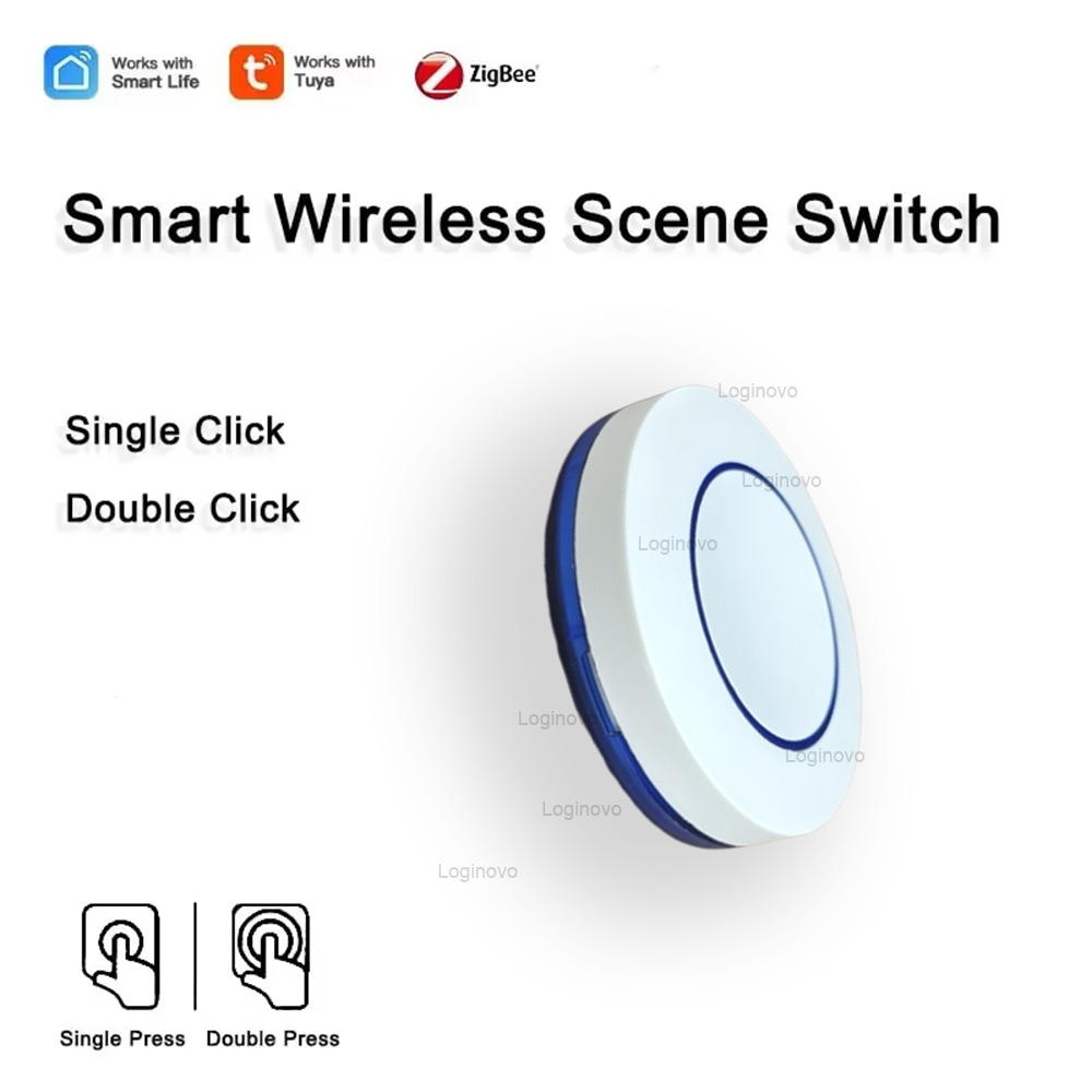 Smart Home Z Wave - Tuya Zigbee Button Wireless Smart Scene