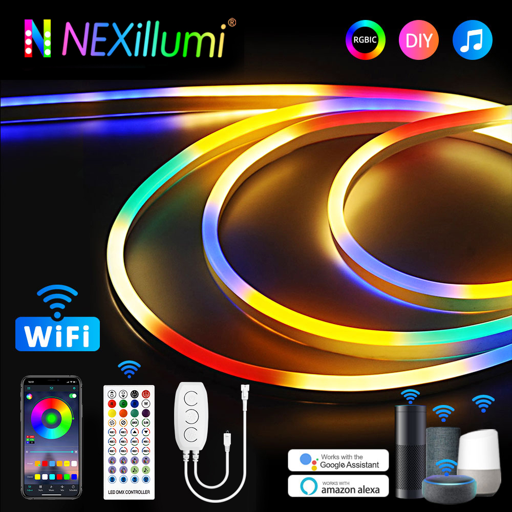 Smart Home Yellow - TUYA WiFi Neon RGBIC LED Addressable