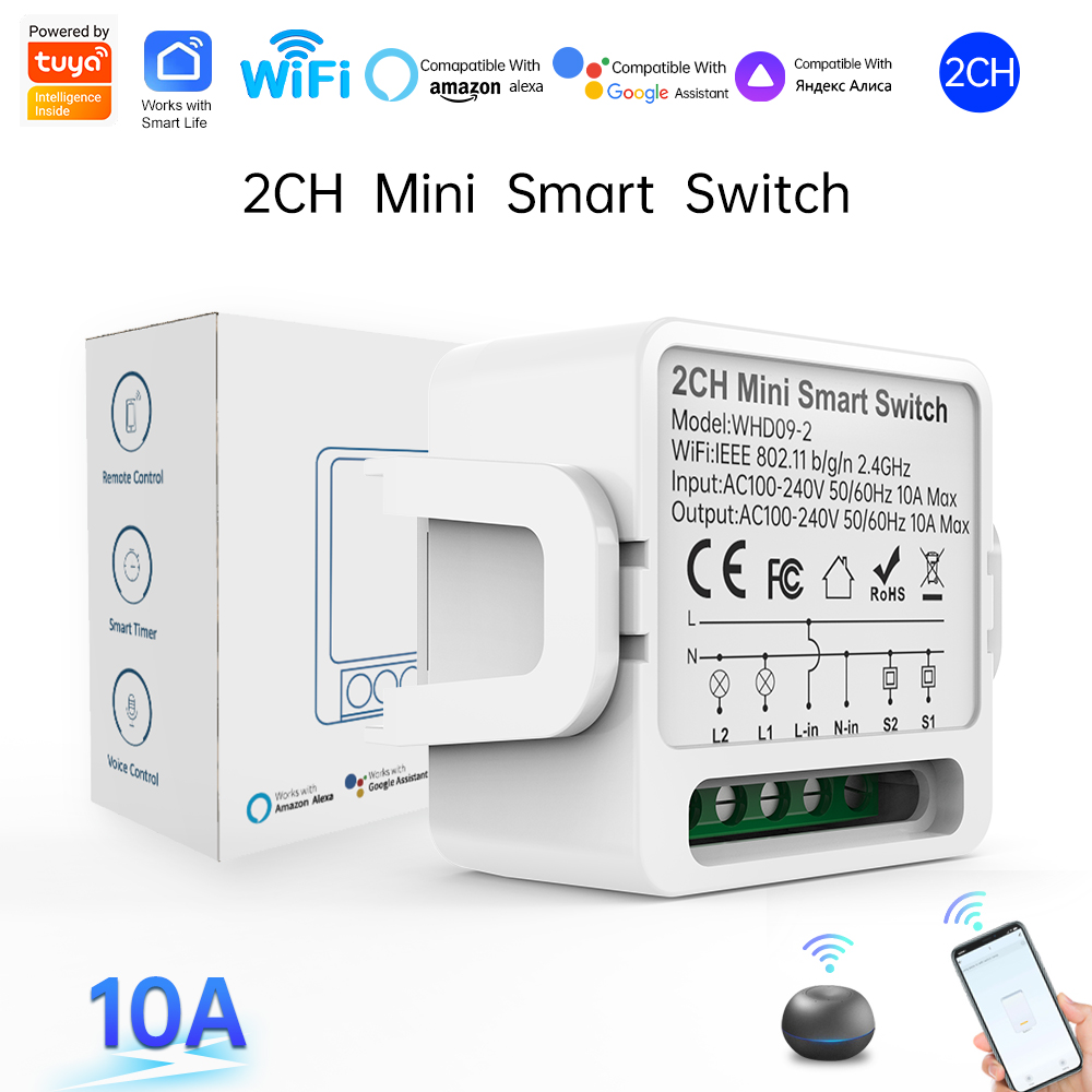 Smart Home Remote - 2 Way Tuya Smart Switch 2Gang