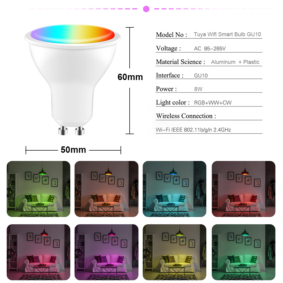 GU10 Led Bulb Smart Wifi Lamp  - Smart Home Yellow review and price