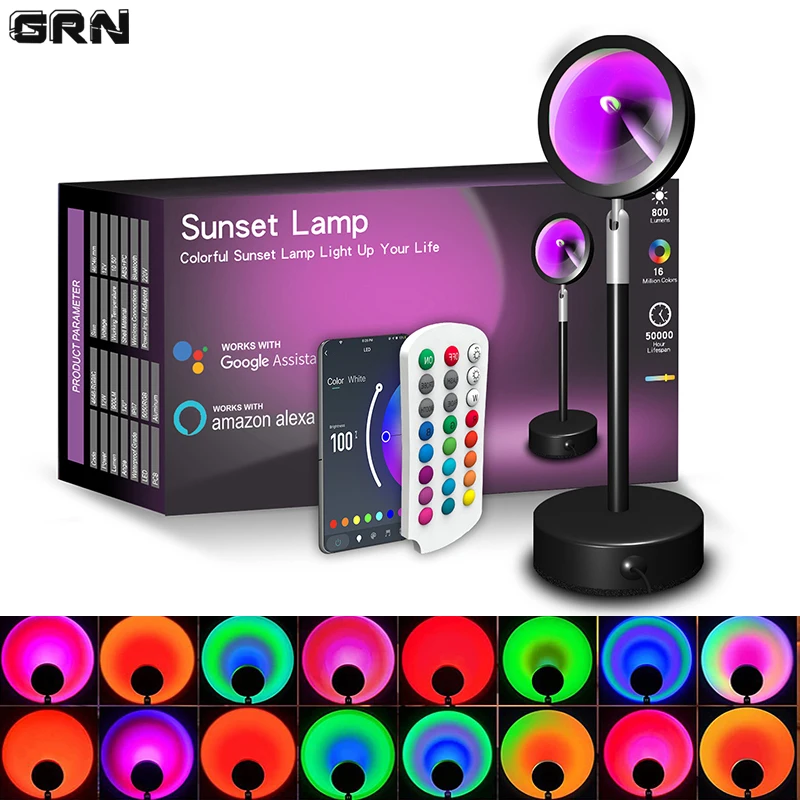 Smart LED Sunset Lamp Colorful - Smart Home Design review and price