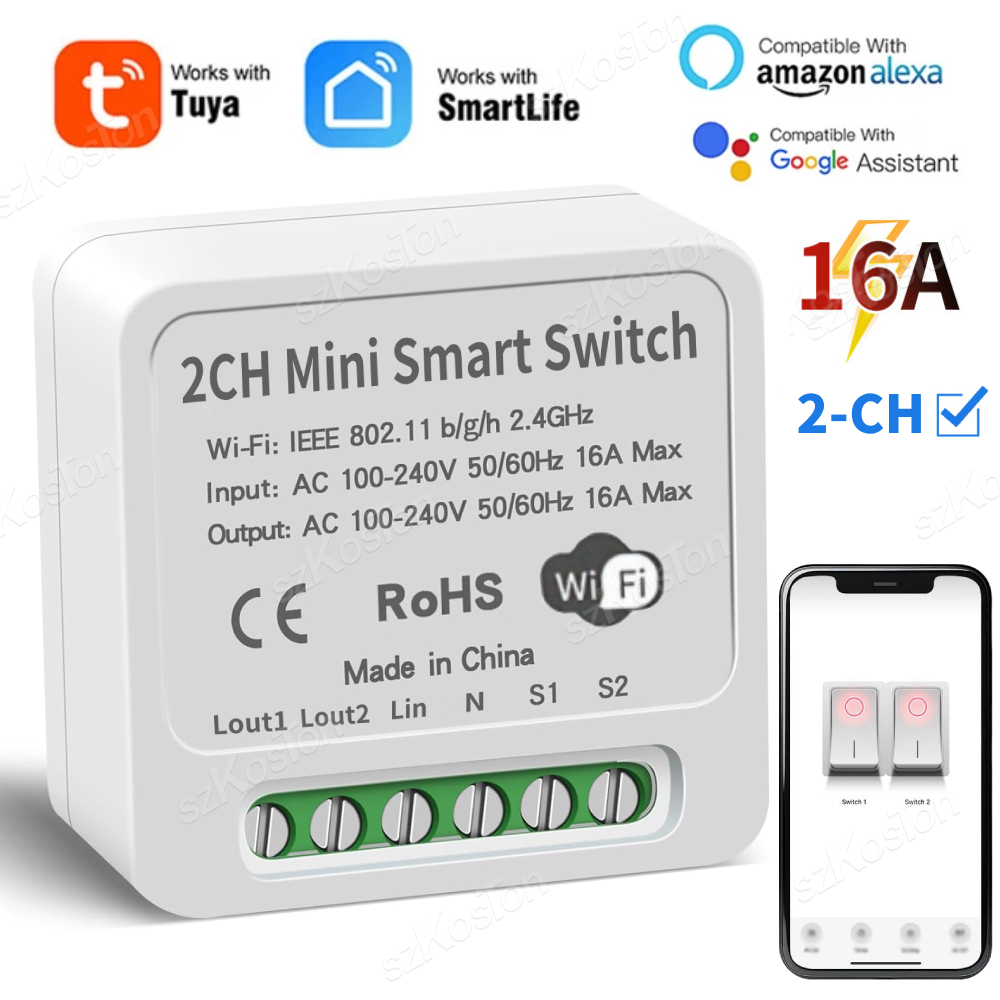 16A Tuya WiFi Smart Switch Mod - Smart Home Diy review and price