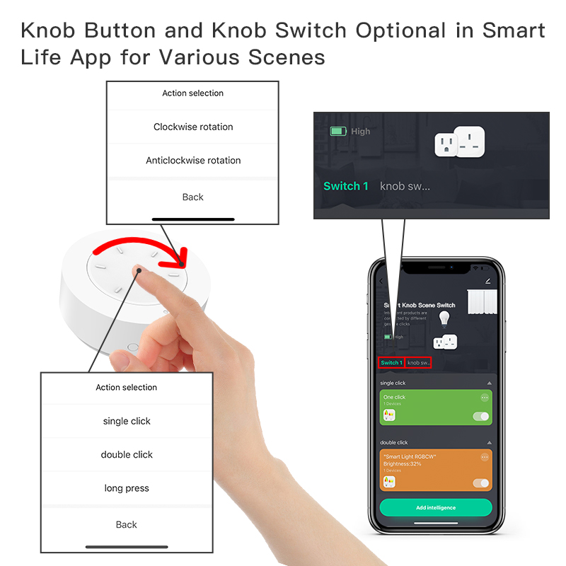 Smart ZigBee Knob Switch Work  - Smart Home Z Wave review and price