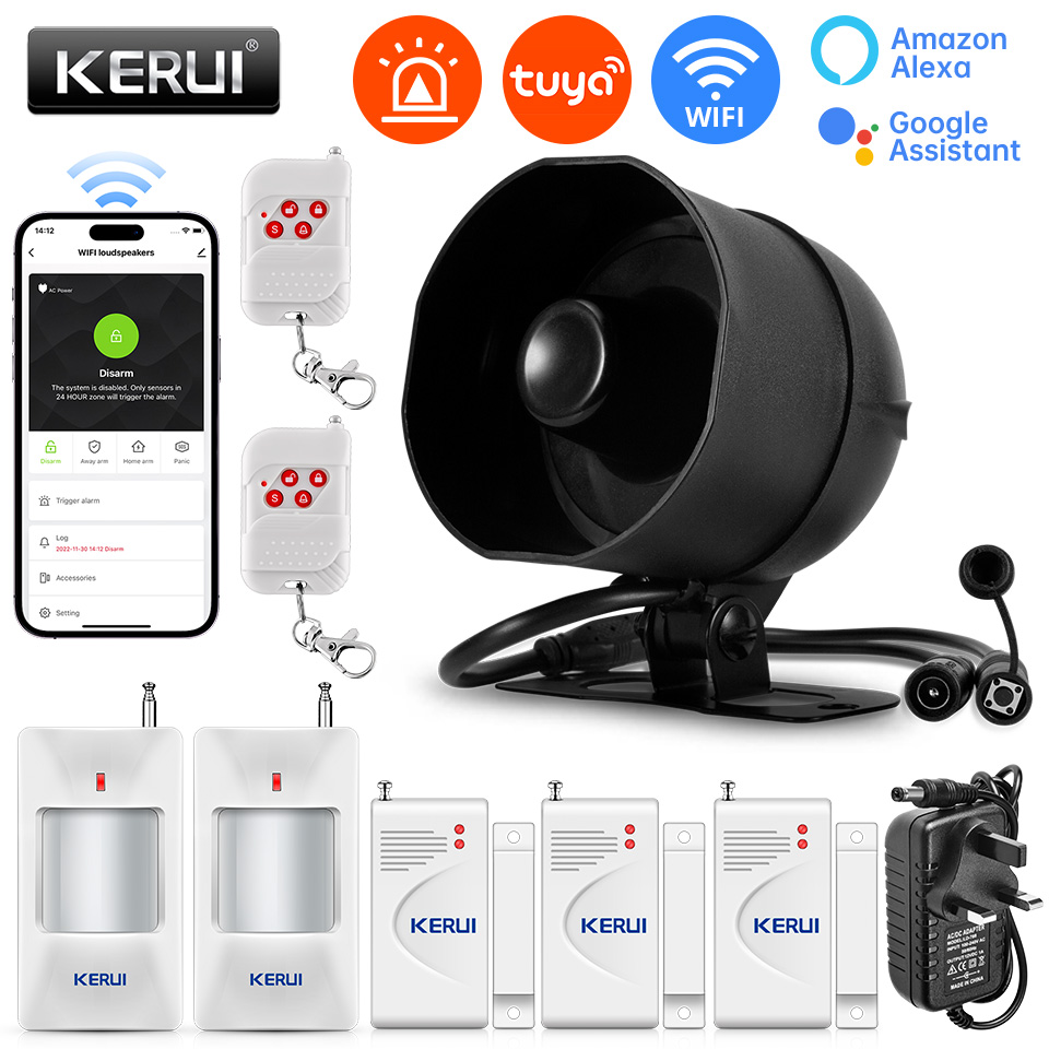 KERUI 120db Siren Alarm System - Smart Home Speaker review and price