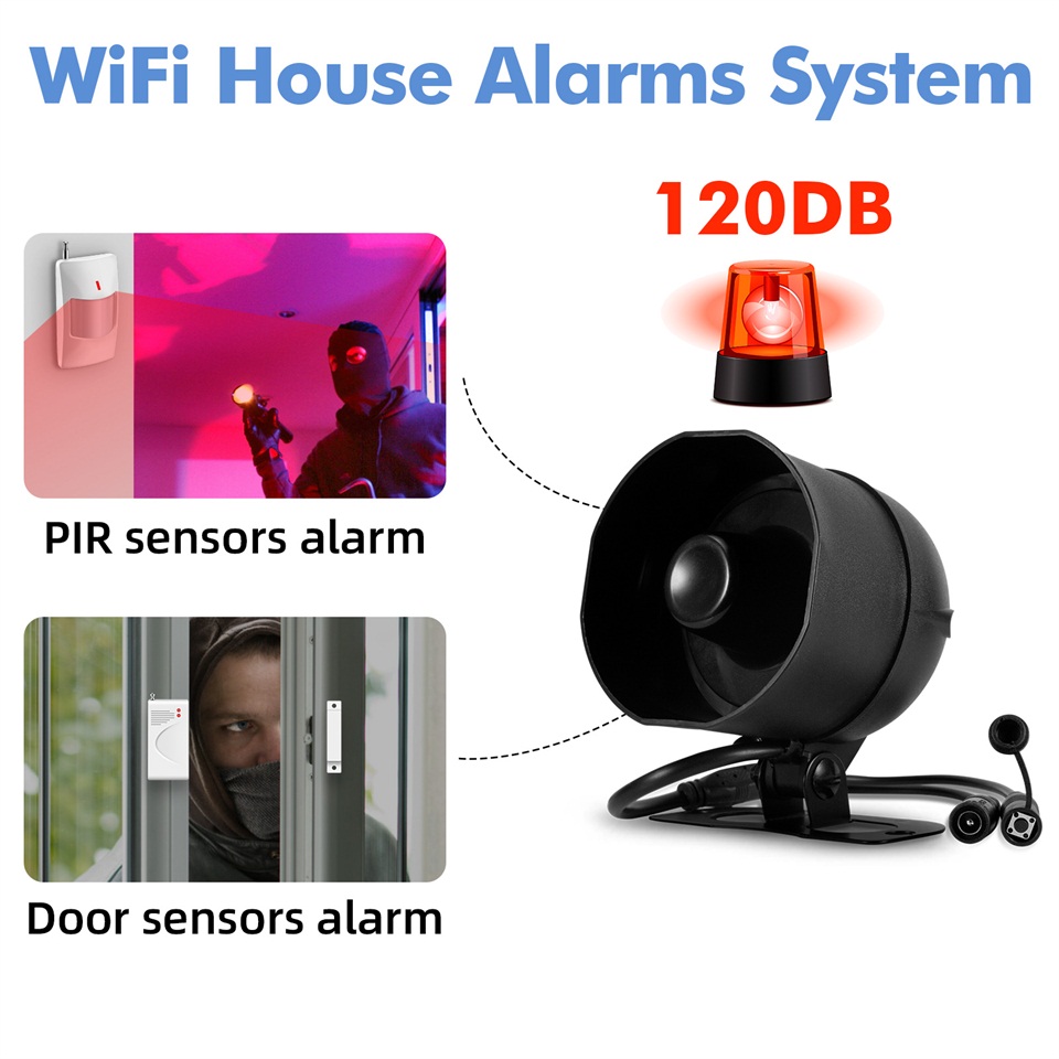 KERUI 120db Siren Alarm System - Smart Home Speaker review and price