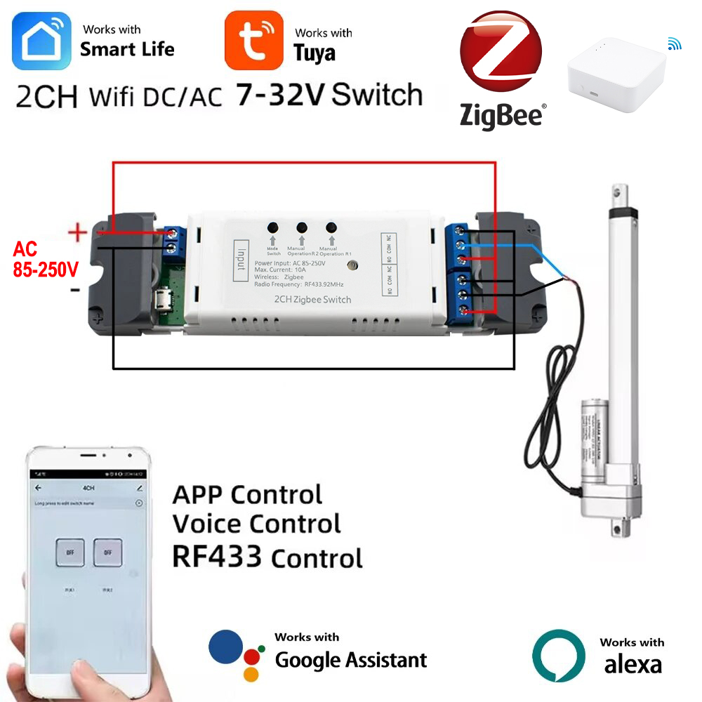 Zigbee Smart Switch 2 Channels - Smart Home Z Wave review and price