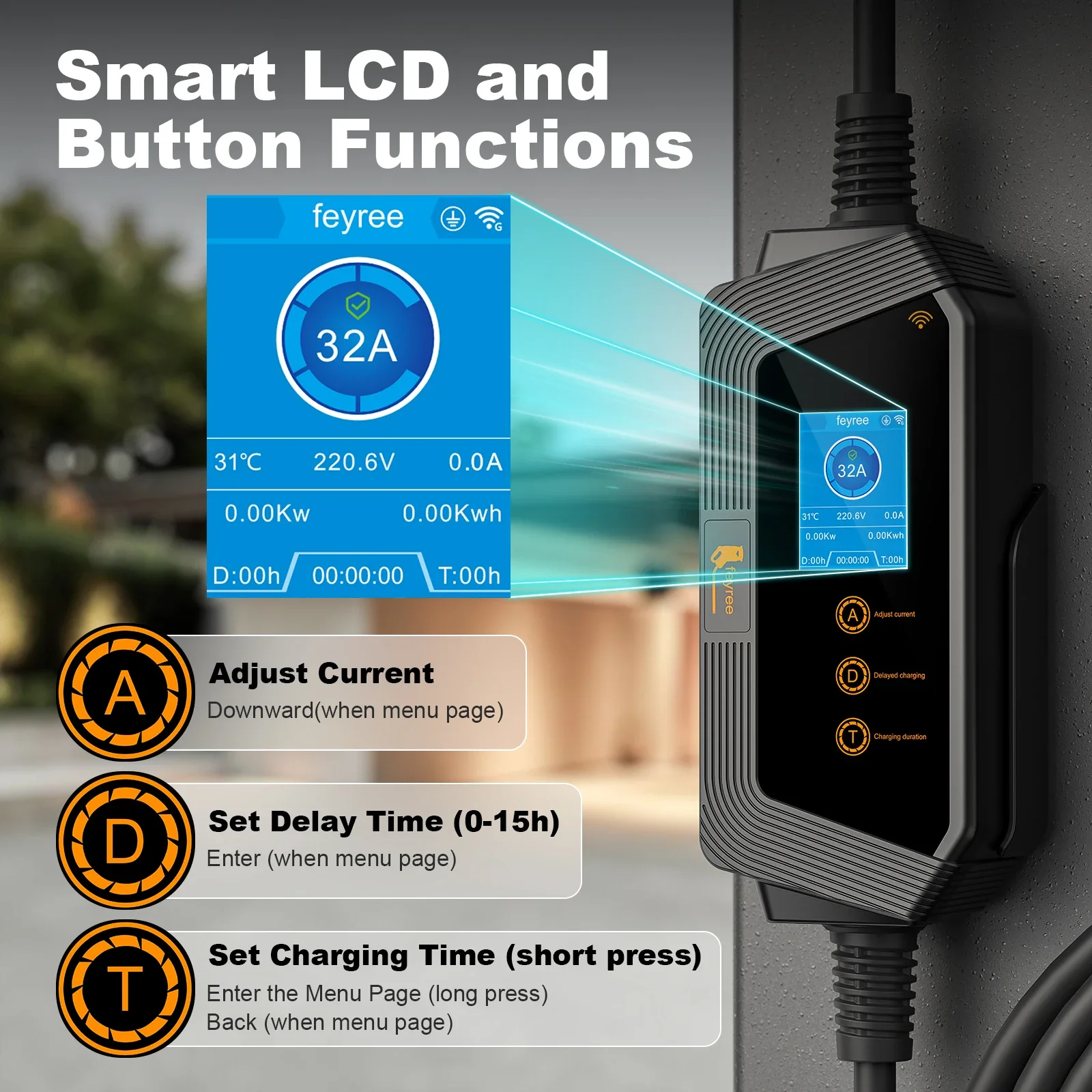 Feyree Type1 Portable EV Charg - Smart Home For Pc review and price