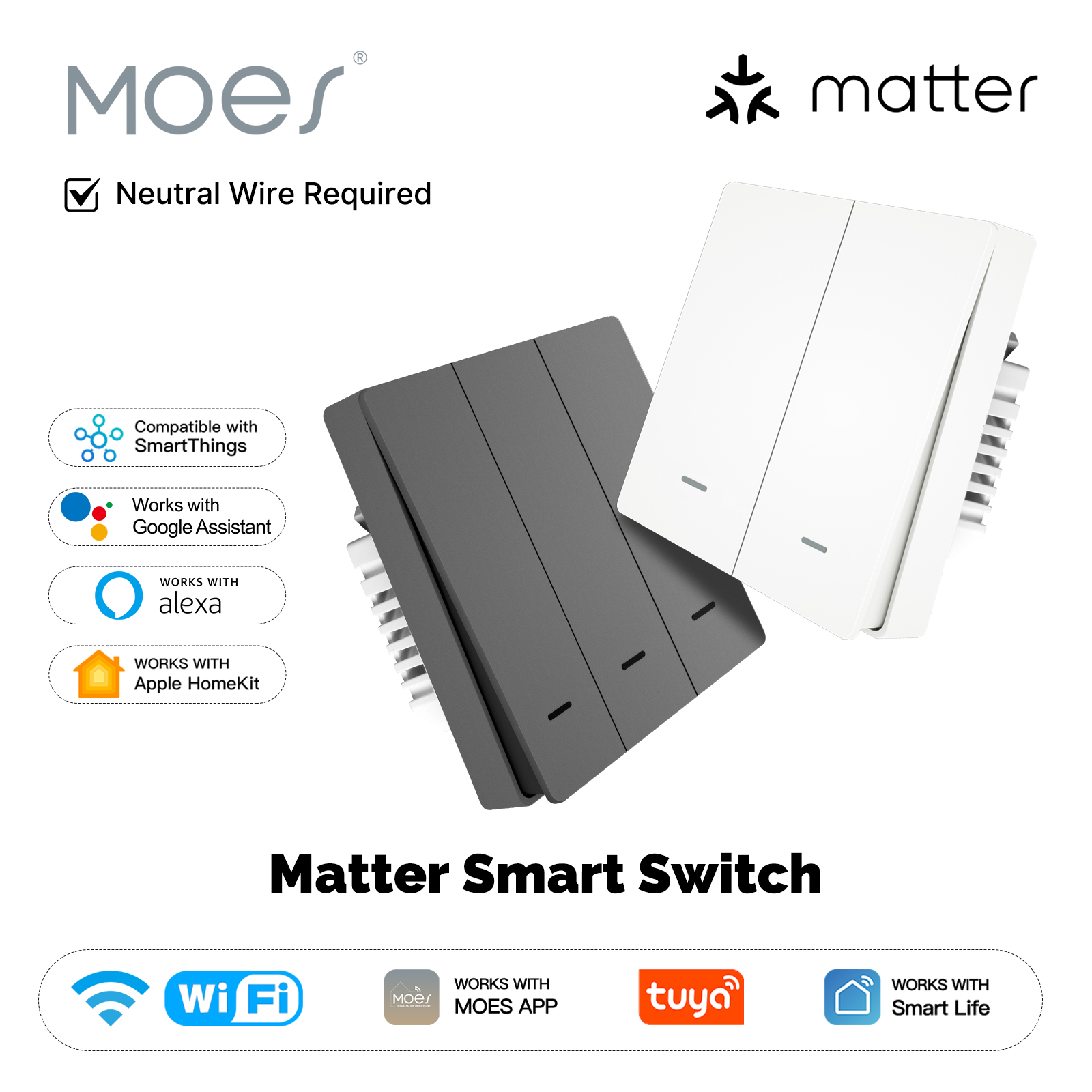 MOES Matter Tuya WiFi Smart Li - Smart Home Remote review and price