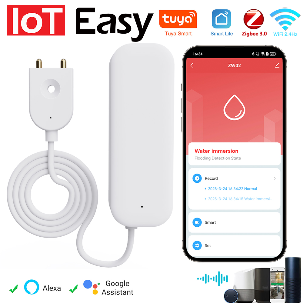Tuya WiFi ZigBee Water Sensor  - Smart Home Tools review and price